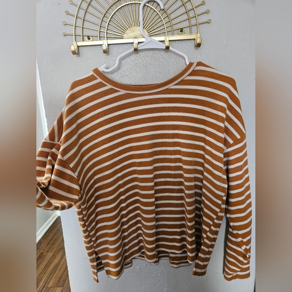 Striped Drop-Sleeve Top - Picture 2 of 4